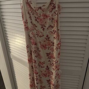Reformation Floral Pink and Cream Dress